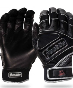 Flash Sale โญ Franklin Powerstrap Chrome Batting Gloves - Black 2XL โจ