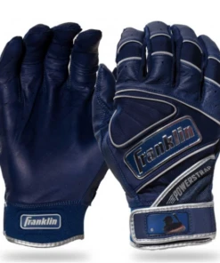 Hot Sale ๐งจ Franklin Powerstrap Chrome Batting Gloves - Navy Small โค๏ธ