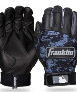 Hot Sale ⭐ Franklin YOUTH Digitek Batting Gloves - Black/Black Youth M ✔️