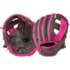 New 🛒 Franklin RTP Performance Tee Ball Glove Grey/Pink 9.5 inch ❤️