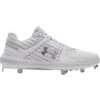 New 😀 Under Armour Yard Low ST Metal Cleats - White 😉