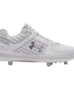 New 😀 Under Armour Yard Low ST Metal Cleats - White 😉