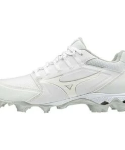 Buy ๐ Mizuno LADIES 9-Spike Finch Elite 4 Moulded Cleats - White/Grey โค๏ธ