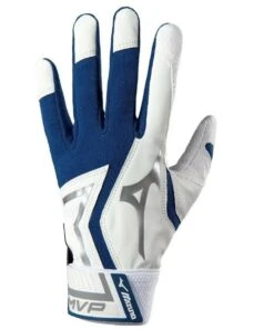 Hot Sale 🧨 Mizuno MVP Batting Gloves w Grip Palm for ⚾ Baseball Softball NAVY Medium 🌟