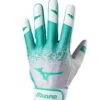 Coupon ⌛ Mizuno Ladies Finch Batting Gloves w Grip & Padding - Mint Large 😍