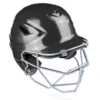 Hot Sale ✔️ All Star S7™ YOUTH Solid Gloss Batting Helmet w Grill Black 😍