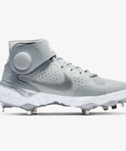 Cheapest 👏 NIKE Alpha Huarache Elite 3 MID Metal Cleats Grey ❤️ -Deals Bat Boosters Store CK0745 002 2