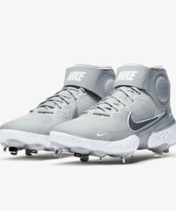 Cheapest 👏 NIKE Alpha Huarache Elite 3 MID Metal Cleats Grey ❤️ -Deals Bat Boosters Store CK0745 002 4