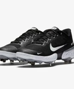 Deals ✨ NIKE Alpha Huarache Elite 3 Low Metal Cleats Black/White 🛒 -Deals Bat Boosters Store CK0746 001 4