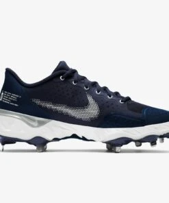 Coupon 😍 NIKE Alpha Huarache Elite 3 Low Metal Cleats Navy ❤️ -Deals Bat Boosters Store CK0746 401 2
