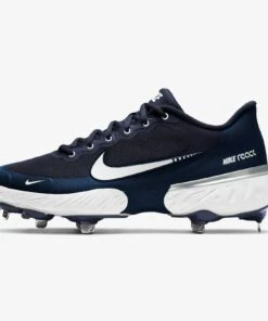 Coupon 😍 NIKE Alpha Huarache Elite 3 Low Metal Cleats Navy ❤️