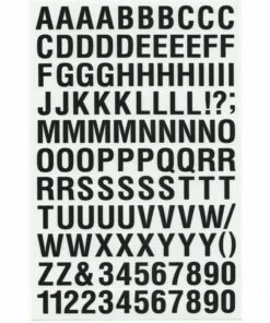 Promo ⭐ Letter & Number Stickers for Batting Helmets - White ✨