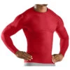 Deals 😀 Pro Performance Long Sleeve Compression Undershirt Top Red for ⚾ Baseball, 💯 Softball, Soccer and more Red ✔️