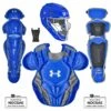Outlet 🧨 Under Armour Converge Victory Catchers Set Intermediate 12-16 Years Navy Blue ⭐
