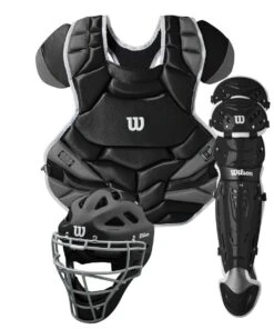Promo 🛒 Wilson C1K ADULT Catcher's Gear Kit with NOCSAE Approved Chest Protector Navy Blue 🧨